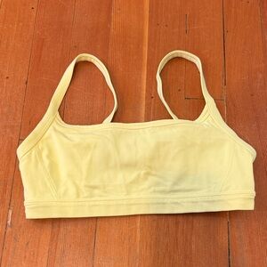 Athleta Soft Pale Yellow Sports Bra